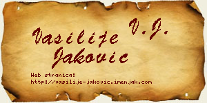 Vasilije Jaković vizit kartica
